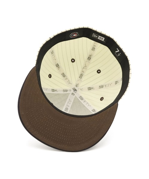 New Era ストライプ ベースボールキャップ 7 1/2 美品】New Era 59FIFTY ストライプキャップ 7 1/2 - メルカリ