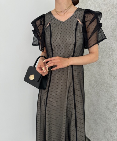 LE'RURE ドレス Particulard dots flare dress : ZOZOTOWN Yahoo