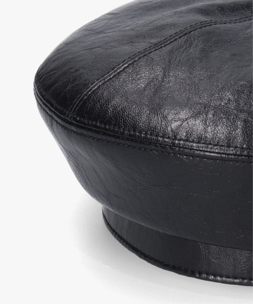 override（オーバーライド） 帽子 ベレー帽 FAKE LEATHER BERET SGP