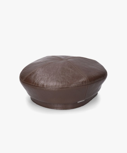 override（オーバーライド） 帽子 ベレー帽 FAKE LEATHER BERET SGP