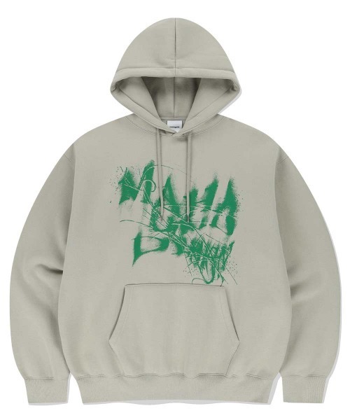 パーカー 「mahagrid/マハグリッド」 INK DISTORTION HOODIE/インク ディストーション プルオーバーパーカー レディース