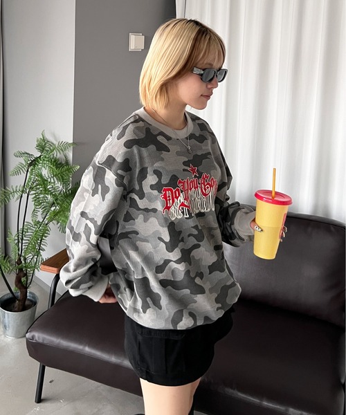 tシャツ アソート迷彩ワッフルロンT メンズ レディース