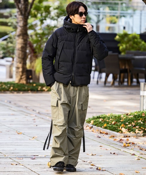 新品【BORDERS×DANSKIN】RUFFLED JACKET phenix(プラスフェニックス)GORE DOWN CARGO COAT / WINDSTOPPER