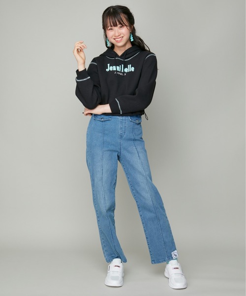 JENNI belle パンツ 「WEB限定」「あったか」裏起毛フラップデザイン 