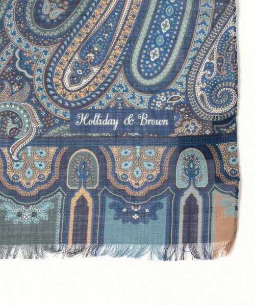 Holliday & Brown ペイズリー柄 ストール Holliday & Brown / ウール