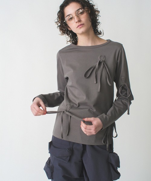ブラウス シャツ ribbons long sleeve shirt レディース