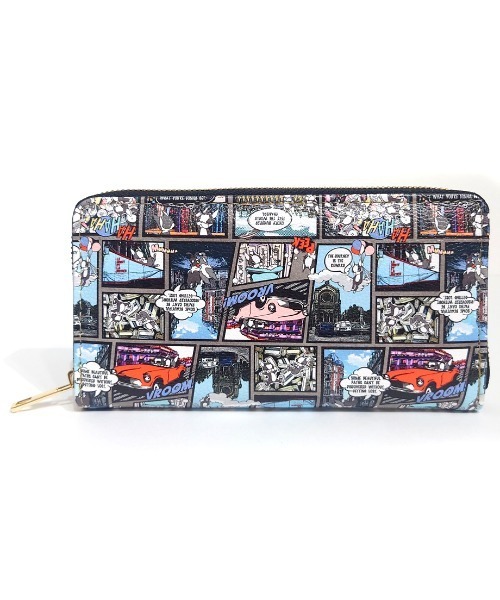 【新品】シルバー　クリスタル　デコ　長財布　ゴールド　チェーン　リップ　No.5 ピッグスキンのクロコダイル型押し長財布 ゴールド・シルバー 長
