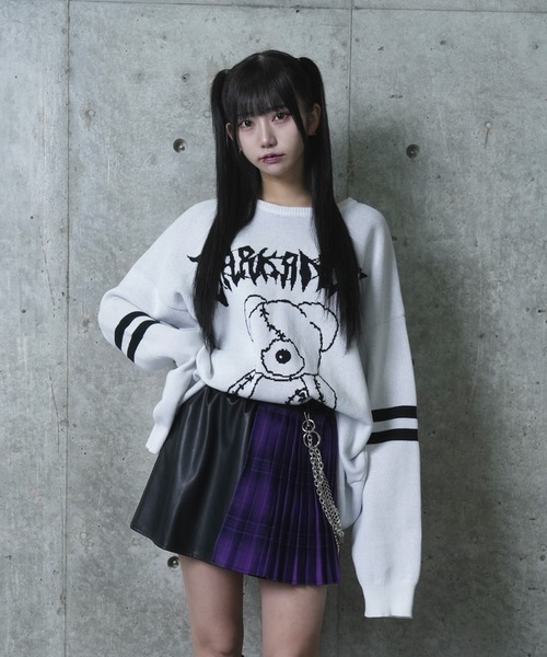 ニット セーター DARKANGEL BEARジャカードニット レディース メンズ