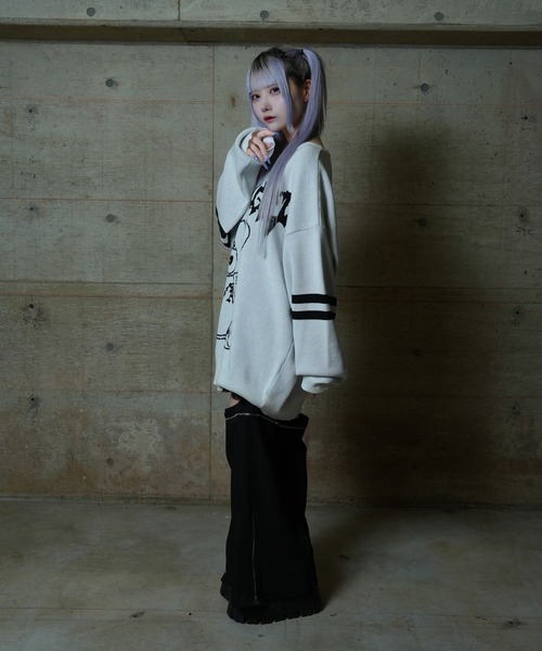 Amilige ニット セーター DARKANGEL BEARジャカードニット