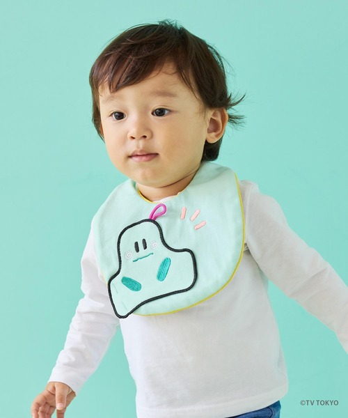 ★ミント刺繍×フレッシュミルク★ ハンドメイド　リバーシブル　スタイ DADWAY（ダッドウェイ） スタイ よだれかけ シナぷしゅ おともだち