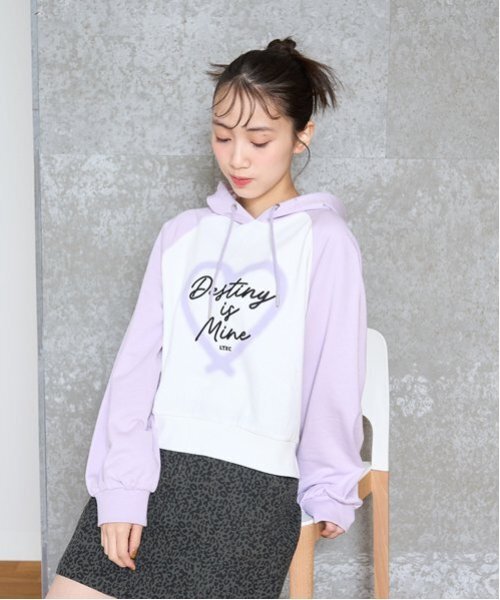 LOVETOXIC パーカー 「LTXC」ラグランプルパーカ キッズ 子供服 女の子