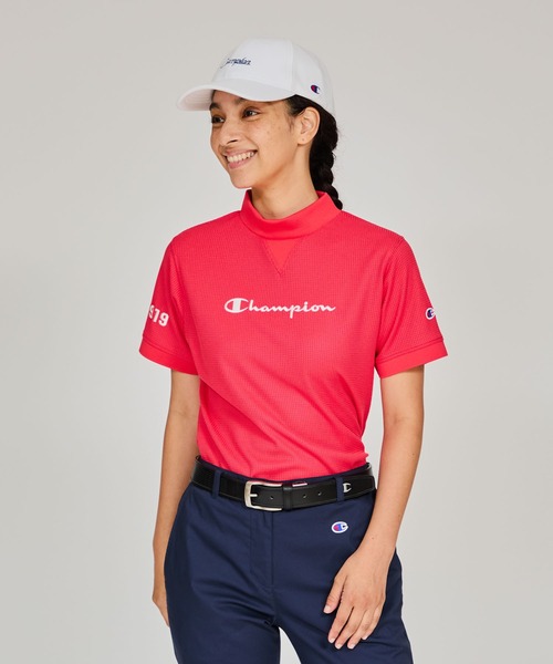tシャツ 「Champion/チャンピオン」レディース GOLF モックネックシャツ レディース tシャツ 「Champion/チャンピオン」レディース GOLF モック