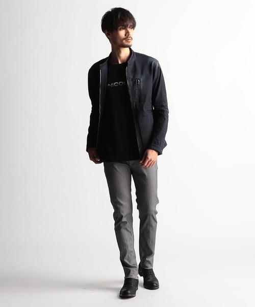 シングルライダースジャケット/ブルゾン/NICOLE CLUB FOR MEN NICOLE CLUB FOR MEN 革ジャン ライダース シングルライダース