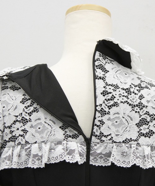 Dear my love whip キラハートビジューレースフリルセットアップ DearMyLoveWhip セットアップ キラキラハートビジューレース重ね