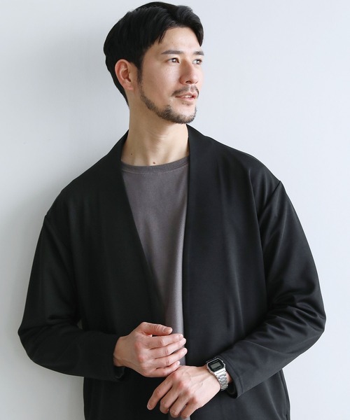 SPU セットアップ ダブルジャージノーカラージャケット