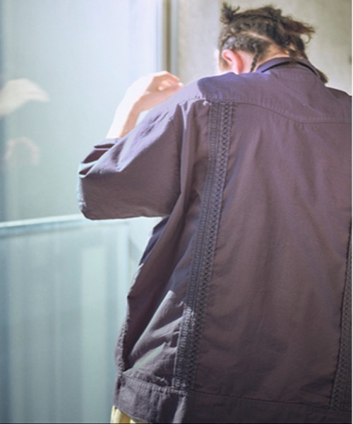 ブラウス シャツ 「ADAMPATEK/アダムパテック」overdyed cuban shirt/製品染めキューバシャツ レディース メンズ ADAM PATEK シャツ ADAMPATEK/overdyed cuban shirt/製品染め