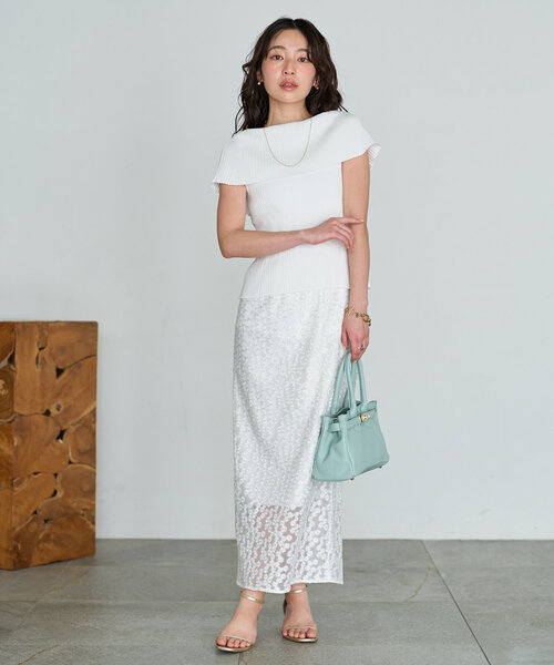 la boutique bonabon ニット パル PAL 【La boutique BonBon】Vネッククロップドニット （sax