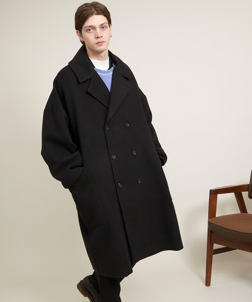 「EMMA CLOTHES」 チェスターコート FREE ダークブルー メンズ_画像6