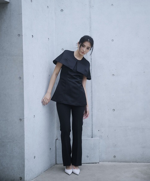 パンツ kei KINO THE KEI パンツ 裾 スリット スラックス レディース