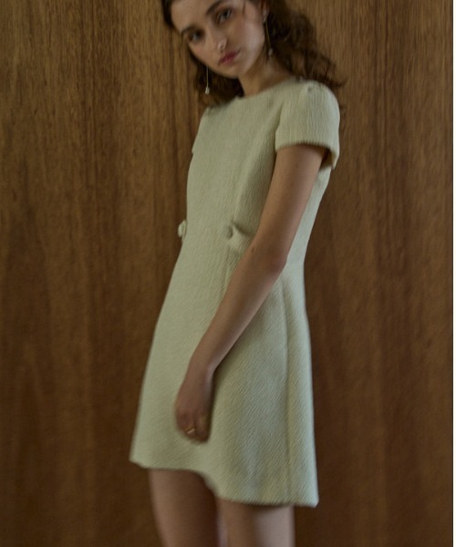 Tweed mini saloppete ワンピース セール】tweed mini one piece / ツイードショート丈ワンピース