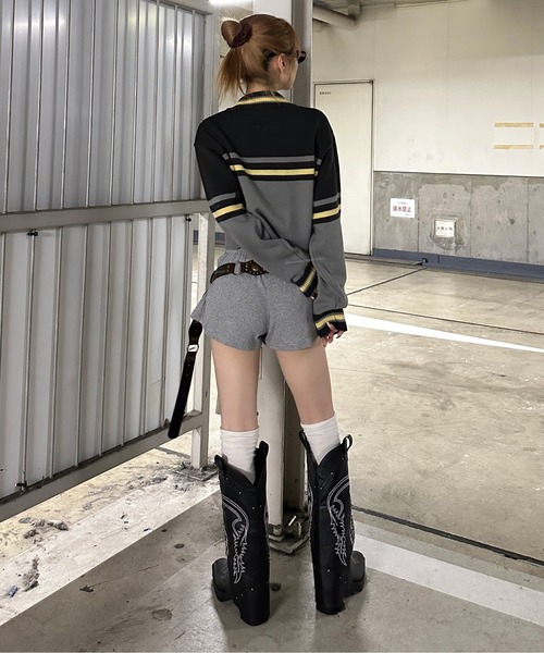 「sedacle girl」 ニットカーディガン FREE チャコールグレー レディース_画像6