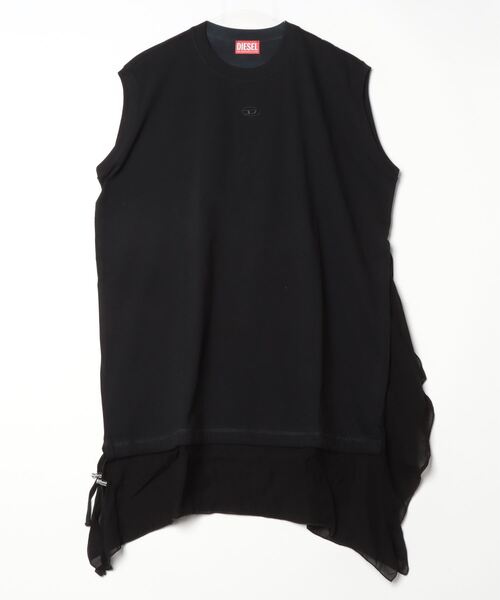 全ての DIESEL ブラック SMALL ノースリーブワンピース 「DIESEL」 ワンピース