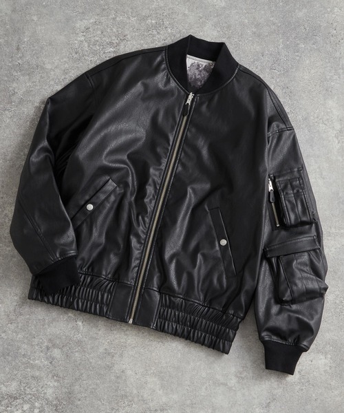 「ADRER」 ジップアップブルゾン X-SMALL ブラック メンズ_画像4