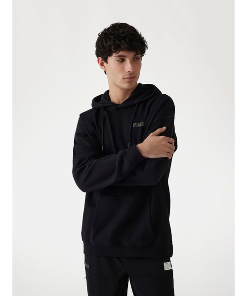 emis ベージュ ジッパーパーカー GUESS パーカー EMIS Hoodie Sweatshirt メンズ : ZOZOTOWN