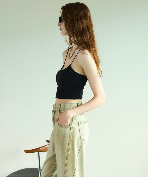 タンクトップ ノースリーブ Cup In Bustier Bra Top/カップインビスチェブラトップ「MAISON SPECIAL/メゾンスペシャル MAISON SPECIAL タンクトップ ノースリーブ Cup In Bustier Bra