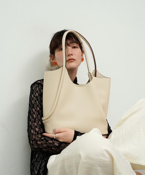 トートバッグ Cord tote bag with pouch / ポーチ付コードトート