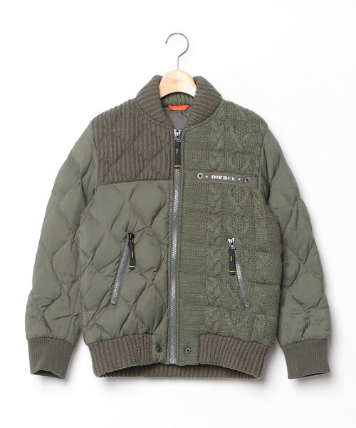 DIESEL（ディーゼル） ダウンジャケット X-SMALL グリーン メンズ