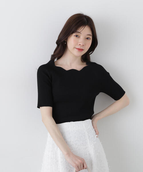PROPORTION BODY DRESSING ニット セーター スカラップ