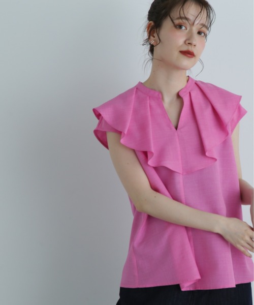 「N.（N. Natural Beauty Basic）」 ノースリーブブラウス MEDIUM ピンク レディース