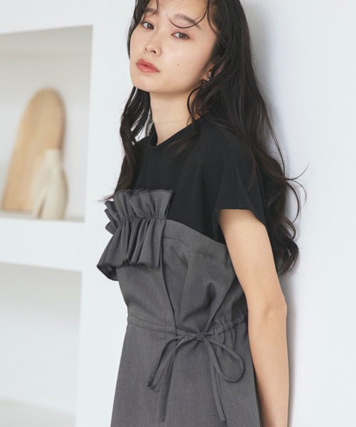 RUIRUE BOUTIQUE セットアップ 洗える ｜ フロント フリル
