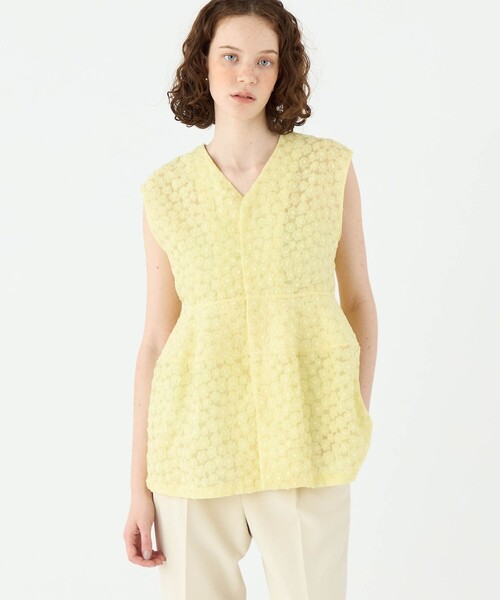 完売品　ボールジィ　アリッサムカットジャカード バレルヘムブラウス Ballsey（ボールジィ） ブラウス シャツ アリッサムカットジャカード