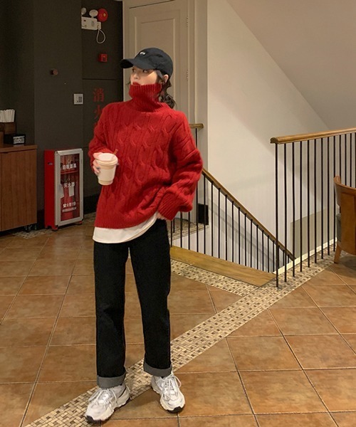 「HALEY PESCA」 タートルネックニット FREE アイボリー レディース_画像2