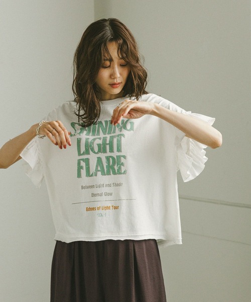 LEBORELA カラフルプリント 半袖Tシャツ セール】ヘビロッTEE/プリント半袖/976050（Tシャツ/カットソー