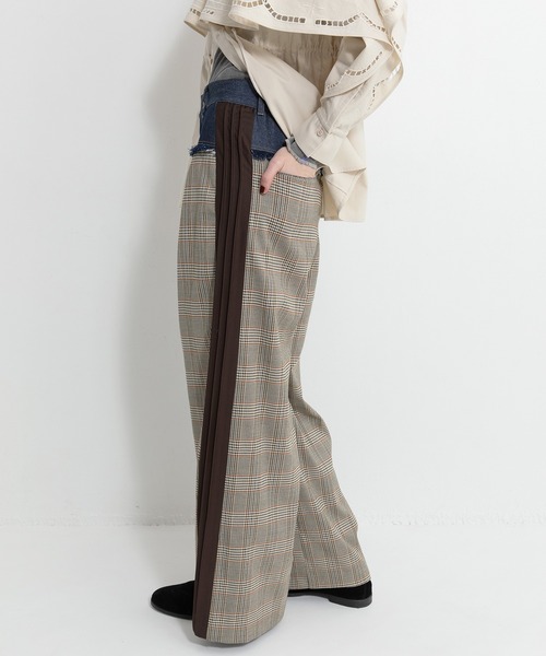 AULA AILA（アウラ アイラ） スラックス パンツ チェックデニム