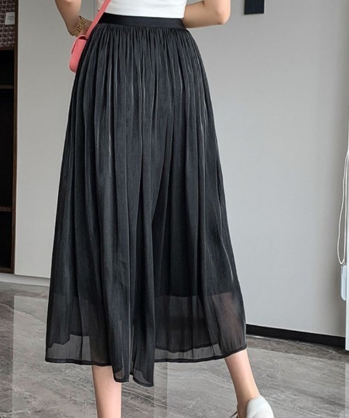スカート 透け感シアーAラインプリーツスカート : ZOZOTOWN Yahoo!店