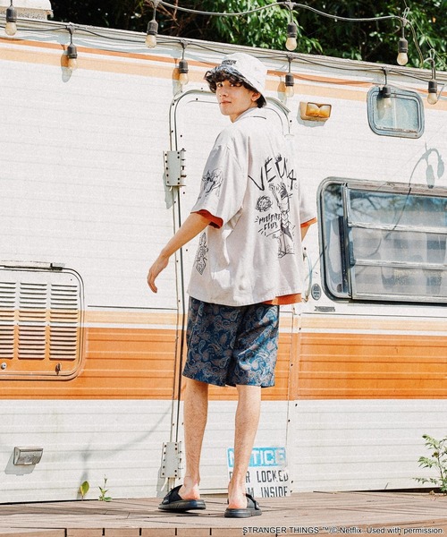 トップス N niko and… シャツ 「STRANGER THINGS」コラボ開襟シャツ メンズ