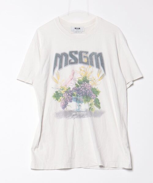 「MSGM」 半袖Tシャツ S ホワイト レディース