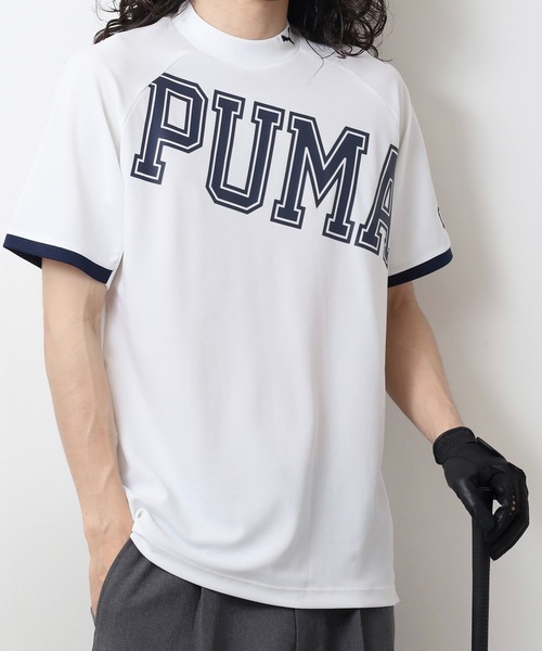PUMA tシャツ ゴルフ セッショクレイカンSSモックネック メンズ
