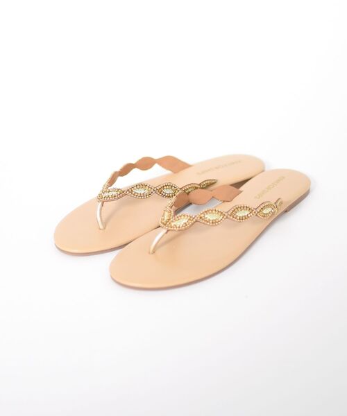 【新品、未使用】kiwi　クロスビジューサンダル　ゴールド 楽天市場】KIWI：クロスビジューサンダル◇／シップス