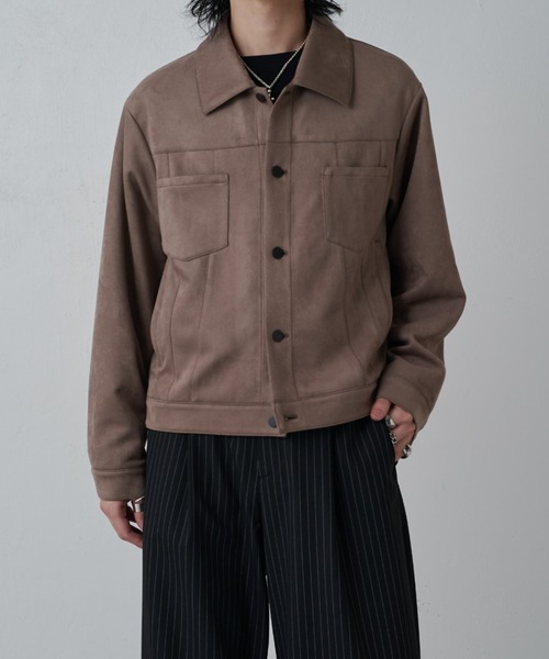 【美品】Lui's トラッカージャケット Lui's（ルイス） ブルゾン アウター フェイクスウェード トラッカー