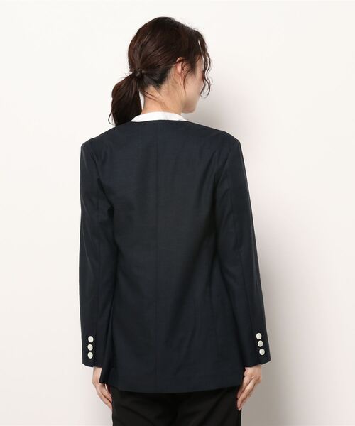 allureville - 未使用タグ付き✨allureville ノーカラー ジャケット ネイビー allureville 「allureville」 ノーカラージャケット 1 ネイビー