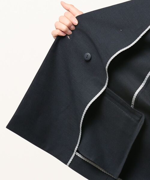 allureville - 未使用タグ付き✨allureville ノーカラー ジャケット ネイビー レノクロスノーカラーポケットジャケット|allureville OFFICIAL