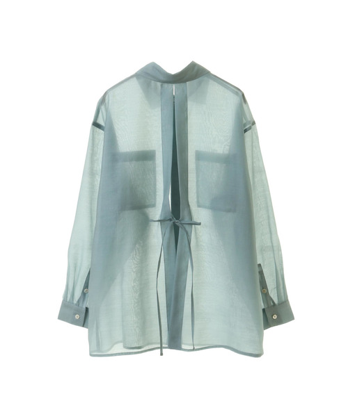 CONVERSE TOKYO ブラウス シャツ BACK SLIT ORGANDY SHEER SHIRT