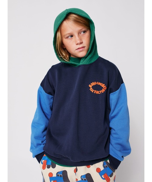BOBO CHOSES（ボボショーズ） パーカー Tic Tac Toe color block 