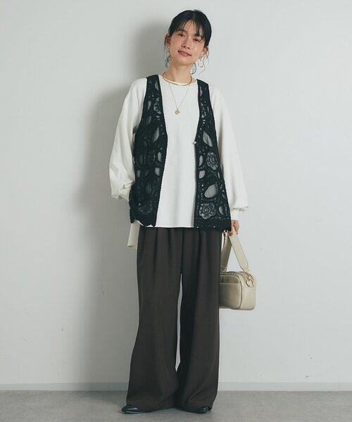 3391【花柄レースコットンXS】ZARA ジレ　大人目可愛いジレ ZARA（ベスト/ジレ）のフリマアイテム一覧