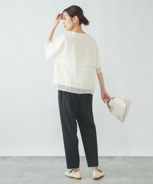 「GLOBAL WORK」 半袖カットソー MEDIUM ブラック レディース